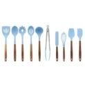 10-Piece The Pioneer Woman Silicone and Acacia Wood Handle Cooking Utensils Set (Blue) @ $24.97