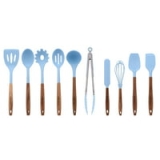 10-Piece The Pioneer Woman Silicone and Acacia Wood Handle Cooking Utensils Set (Blue) @ $24.97