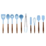 10-Piece The Pioneer Woman Silicone and Acacia Wood Handle Cooking Utensils Set (Blue) @ $24.97
