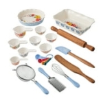 The Pioneer Woman Brilliant Blooms 20-Piece Blue Bake & Prep Set with Baking Dish & Measuring Cups @ $20.00