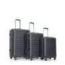 3-Piece Travelhouse Hardshell Lightweight Suitcase with TSA Lock Spinner (Black) @ $84.99
