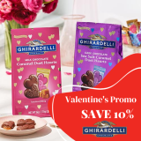 Save 10% on Valentine’s Day Chocolates from Ghirardelli @