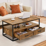 Yaheetech Farmhouse Coffee Table with Open Storage Shelves $67.98 After Coupon (Reg. $90) + Free Shipping –  @ $67.98