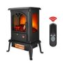 Zimtown 1500W Electric Indoor Freestanding Fireplace with Remote Control (Black) @ $85.99