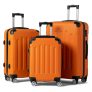 Zimtown Hardside Lightweight Spinner Orange 3 Piece Luggage Set with TSA Lock @ $84.99