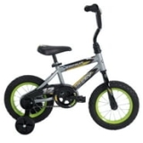 Huffy 12 in. Rock It Kids Bike, for Boys Ages 3 and up, Child, Grey Matte and Lime @ $38.00