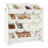 Humble Crew Cambridge Collection Kids Toy Storage Organizer with 12 Plastic Bins @ $37.97