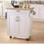 Mainstays Kitchen Island Cart with Drawer and Storage Shelves (White) @ $97.00
