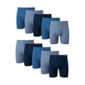 10-Pack Hanes Men’s Super Value Pack Covered Waistband Boxer Briefs (Assorted Blues) @ $19.98