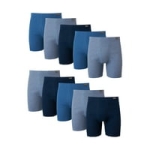 10-Pack Hanes Men’s Super Value Pack Covered Waistband Boxer Briefs (Assorted Blues) @ $19.98