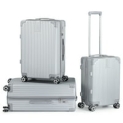 3-Piece Hikolayae Border Collection Hardside Luggage Set with 8-Wheel Spinner (Argent Silver) @ $103.00