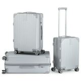 3-Piece Hikolayae Border Collection Hardside Luggage Set with 8-Wheel Spinner (Argent Silver) @ $103.00