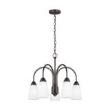 Generation Lighting Seville 5-Light Burnt Sienna Transitional Modern Hanging Chandelier with LED Bulbs @ $95.39