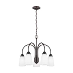 Generation Lighting Seville 5-Light Burnt Sienna Transitional Modern Hanging Chandelier with LED Bulbs @ $95.39