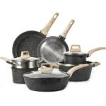 11-Piece Carote Pots and Pans Nonstick Cookware Set (Black) @ $79.00