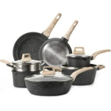 11-Piece Carote Pots and Pans Nonstick Cookware Set (Black) @ $89.00