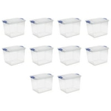 Set of 10 Sterilite 27 Qt. Plastic Latch Box (Stadium Blue) @ $69.00