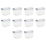 Set of 10 Sterilite 27 Qt. Plastic Latch Box (Stadium Blue) @ $69.00