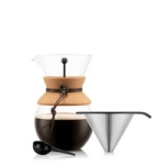 BODUM Pour Over Coffee Dripper with Reusable Stainless Steel Filter (34 Ounce/Brown, Cork) @ $19.79