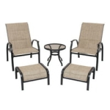Mainstays Highland Knolls 5-Piece Outdoor Patio Furniture Chat Set (Beige) @ $142.00