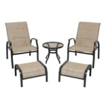 Mainstays Highland Knolls 5-Piece Outdoor Patio Furniture Chat Set (Beige) @ $142.00