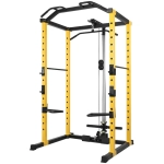 Everyday Essentials 1000-Pound Capacity Multi-Function Adjustable Power Cage with J-Hooks, Dip Bars and Other Optional Attachments @ $299.99