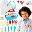 Best Choice Products Pretend Play Doctor Kit, Boys & Girls Doctor Outfit w/ 18 Accessories, Coat, Hat, Carrying Case @ $18.99