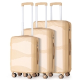 HIKOLAYAE 3-Piece Aden Collection Hardside Luggage Set with 8-Wheel Spinner (various colors) @ $98.00