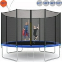 Seizeen 12-Foot Trampoline with Enclosure Net, Large Trampoline with Strong Supports for 6-8 Kids (Blue) @ $239.99