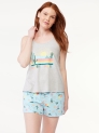 Joyspun Women’s Print Tank Top and Shorts Pajama Set