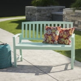 Lilo Outdoor Acacia Wood Bench (Light Mint Finish) @ $36.42