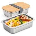 2-PK STAINLESS STEEL LUNCH BOXES @ $10.99