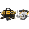 DEWALT ATOMIC 20-Volt MAX Cordless Brushless Compact Drill/Impact Combo Kit (2-Tool) with 6-1/2 in. Circular Saw @ $199.00