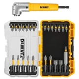 25-Piece Dewalt Maxfit Steel Screwdriving Bit Set with Right Angle Adapter @ $19.88