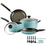 Farberware 11-Piece Easy Clean Aluminum Nonstick Cookware Pots and Pans Set @ $35.00