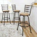 Set of 3 Mainstays Adjustable Height Swivel Barstool (Tan) @ $79.00