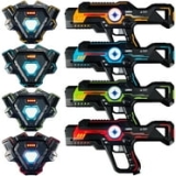 Best Choice Products Set of 4 Laser Tag Blasters & Vests, Infrared Lazer Toy Set for Kids, Adults, Multiplayer Game @ $54.99