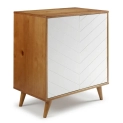 Manor Park Boho Chevron Door Accent Cabinet (White / Caramel) @ $48.00