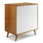 Manor Park Boho Chevron Door Accent Cabinet (White / Caramel) @ $48.00