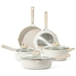 Carote Nonstick Pots and Pans Set, 8 Pcs Induction Kitchen Cookware Sets (Beige Granite) @ $67.99