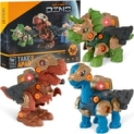 Best Choice Products 86-Piece Pack of 3 Toy Dinosaurs, Interchangeable STEM Set w/ Lights & Sounds, Movable Parts @ $15.99
