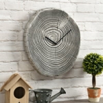 FirsTime & Co. Gray Grove Log Outdoor Wall Clock (15 x 2 x 15 Inch) @ $17.56