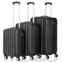3-Piece Zimtown Nested Spinner Suitcase Luggage Set with TSA Lock (Black) @ $119.99