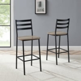 River Street Designs 2-Pack Logan Grey Wash Slat Back Counter Stools @ $44.00