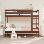 Welwick Designs Solid Wood Transitional Twin Bunk Bed with Ladder (Espresso) @ $244.62