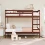 Welwick Designs Solid Wood Transitional Twin Bunk Bed with Ladder (Espresso) @ $244.62