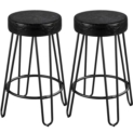 SMILE MART 26.5″ Faux Leather Bar Stools for Kitchen