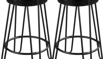 SMILE MART 26.5″ Faux Leather Bar Stools for Kitchen