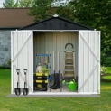 Syngar 6ft x 4ft Outdoor Metal Storage Shed with Lockable Doors @ $265.99