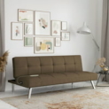 Serta Mason Futon w/ USB & Outlet (Java Brown Upholstery, 66